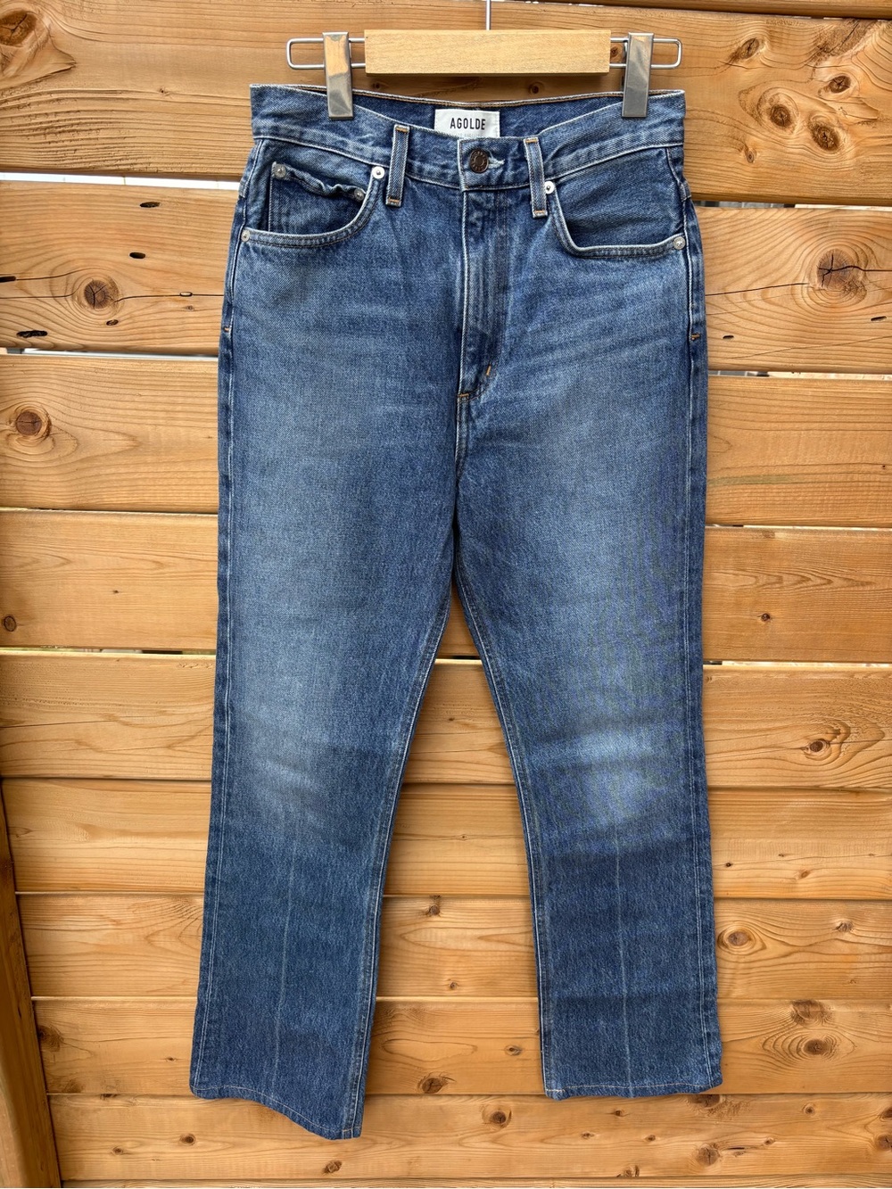 AGOLDE Vintage High Rise Organic Cotton Straight Leg Jeans Waist 25